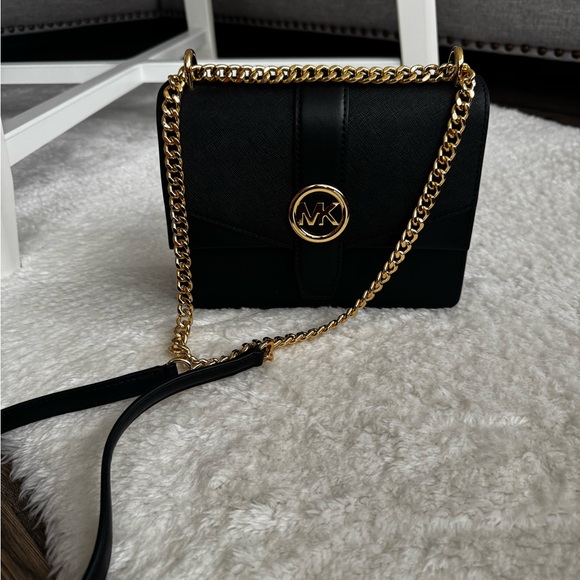Michael Kors Black Crossbody Bag with Gold Chain - Picture 11 of 11